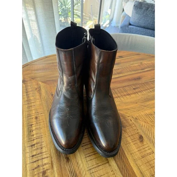 LAREDO MEN'S SIDE ZIPPER WESTERN BOOTS - ROUND TOE